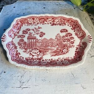 1 Warwick Tudor Rose Pink 11 3/8” Serving Platter